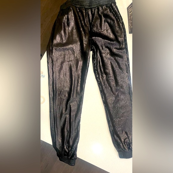Black sequin joggers - Picture 1 of 5